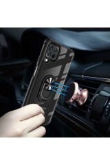 Galaxy M32 Kılıf BSAY Mola Kapak - Siyah Kırmızı