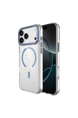 iPhone 17 Pro Kılıf M-safe Şarj Özellikli Airbagli Kamera Standlı BSAY Azor Kapak - Koyu Gri