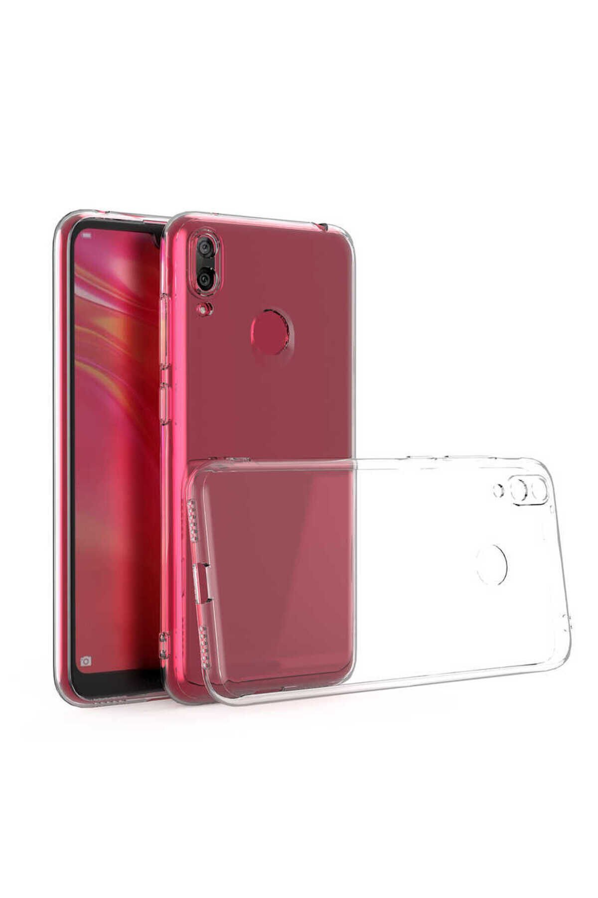 Huawei Y7 Prime 2019 Kılıf STSR Kamera Korumalı Süper Silikon Kapak - Renksiz Renksiz