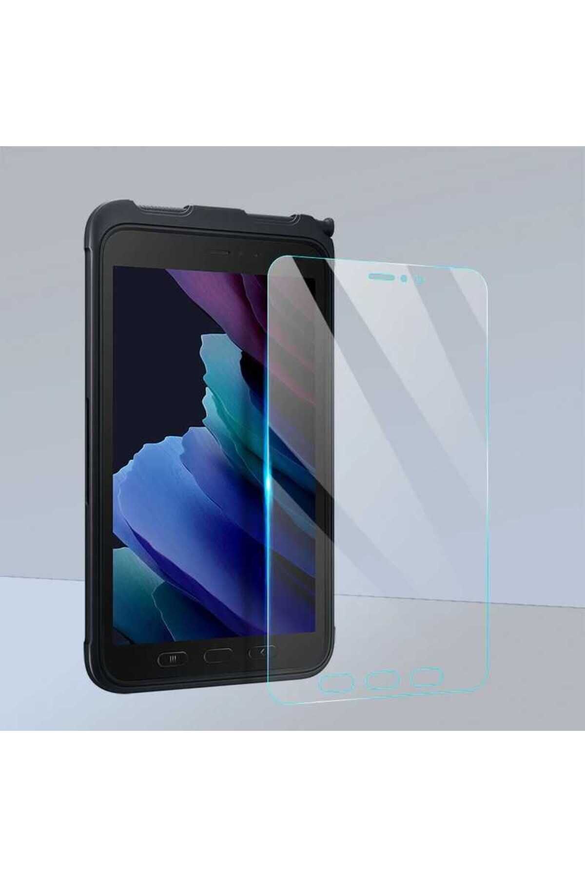 Galaxy Tab Active 3 T577 Uyumlu BSAY Tablet Temperli Cam Ekran Koruyucu-Renksiz Renksiz