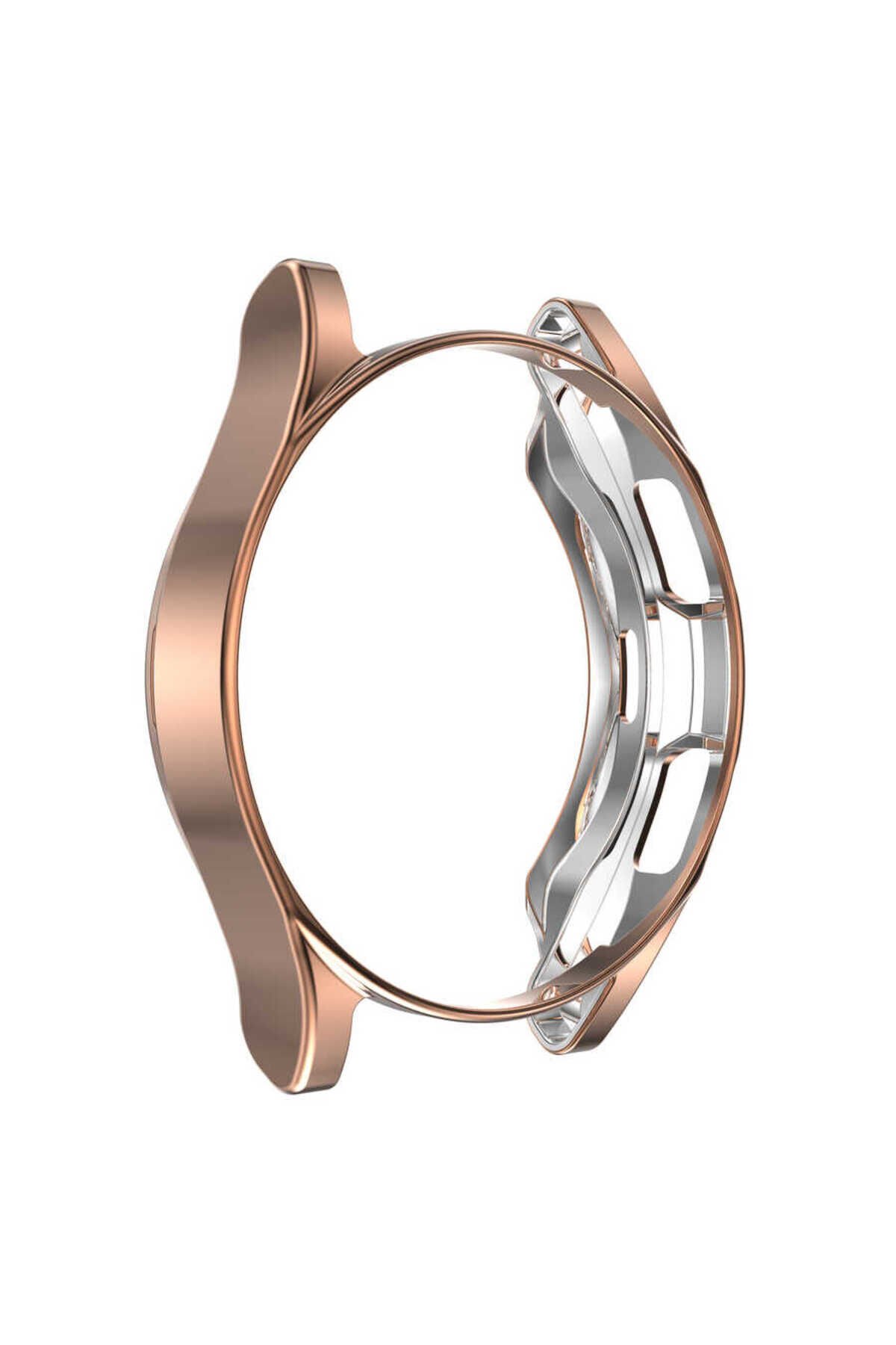 Galaxy Watch 4 Classic 46mm BSAY Watch Gard 02 Koruyucu Silikon - Rose Gold Altın