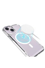 iPhone 14 Plus Uyumlu BSAY Magsafe Şarj Özellikli T-Max Magsafe Kılıf-Renksiz Renksiz